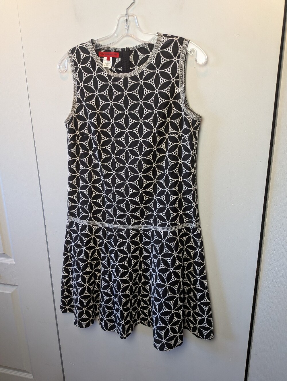 VTG VIVIENNE TAM Women Mini Dress Size 6 100% Cotton Floral Pattern Sleeveless